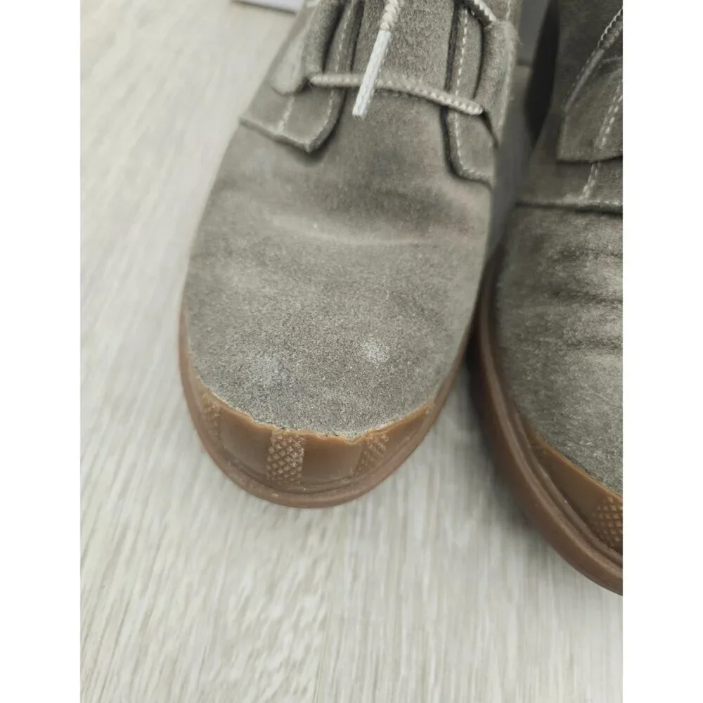 Sorel Toronto Olive Taupe Suede Leather Lace Up Wedge Above Ankle Boots 9.5